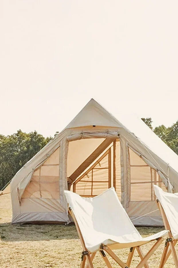 6 Kişilik 4 Mevsim Şişme Çadır Şeffaf Tavan Pencereli (2 Kapılı) 300x210cm (Kış Şartlarına Uygun)